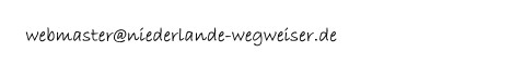 webmaster(at)niederlande-wegweiser.de. Bei Versand (at) durch @ ersetzen